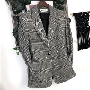 Tailored by Harlan blazer Black and White. Size:S